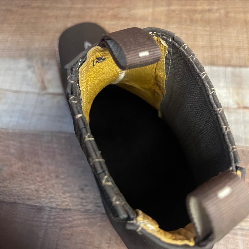 MEN LEATHER WESTERN COWBOY RODEO CHELSEA ANKLE HALF BOOTS BOTIN VAQUERO CAFE - Picture 9 of 10